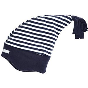 Playshoes Fleece-Zipfelmütze Maritim Bonnet, Bleu (Marine/weiß 171), 55 Garçon