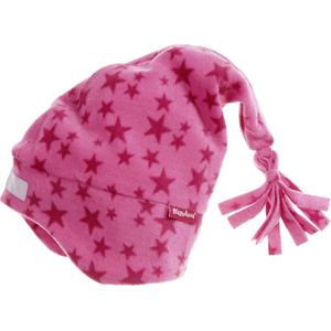 Playshoes Meisjesmuts fleece puntmuts sterren, roze (pink 18), 51 cm