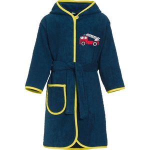 Playshoes - Badjas met capuchon voor jongens - Brandweerauto - maat 74-80cm