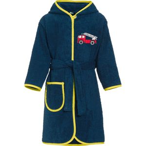 Playshoes - Badjas met capuchon voor jongens - Brandweerauto - maat 110-116cm