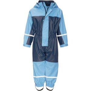 Playshoes Basic Jumpsuit met fleecevoering, uniseks, kinderregenjas, verpakking van 1 stuks, Blauw (Navy 11)