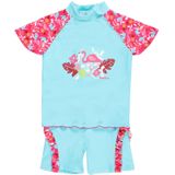 Playshoes UV zwemsetje Kinderen Flamingo - Aqua/Roze - Maat 74/80