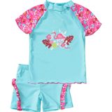Playshoes UV zwemsetje Kinderen Flamingo - Aqua/Roze - Maat 74/80