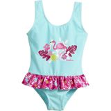 Playshoes - Flamingo - UV Badpak - Aquablauw/Roze - Sneldrogend Materiaal - UV-Beschermingsfactor 50+