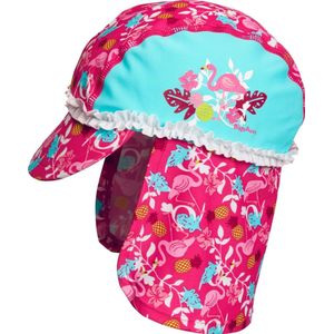 Playshoes UV zonnepet Kinderen Flamingo - Aquablauw/Roze - Maat 49cm