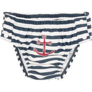 UV-bescherming luierbroek maritiem om te knopen, blauw (marine/wit 171), 74/80 cm