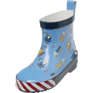 Playshoes Jongens Unisex kinderen halfschacht bouwplaats rubberlaarzen, blauw, 25 EU