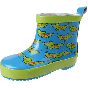 Playshoes Korte Regenlaarzen Krokodillen Blauw groen