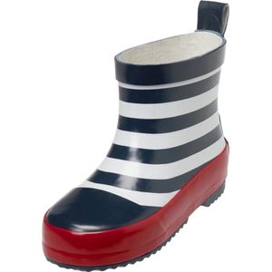 Playshoes - Regenlaarzen met halve schacht voor kinderen - Maritime - Marineblauw/Wit - maat 21EU