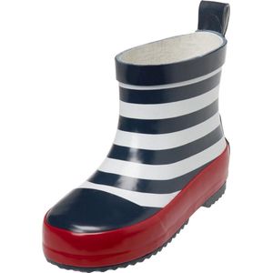 Playshoes - Regenlaarzen met halve schacht voor kinderen - Maritime - Marineblauw Wit