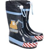 Playshoes - Regenlaarzen voor jongens - Bouwwerkplaats - Blauw