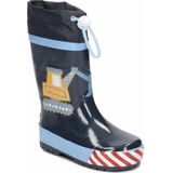Playshoes - Regenlaarzen voor jongens - Bouwwerkplaats - Blauw