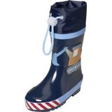 Playshoes - Regenlaarzen voor jongens - Bouwwerkplaats - Blauw