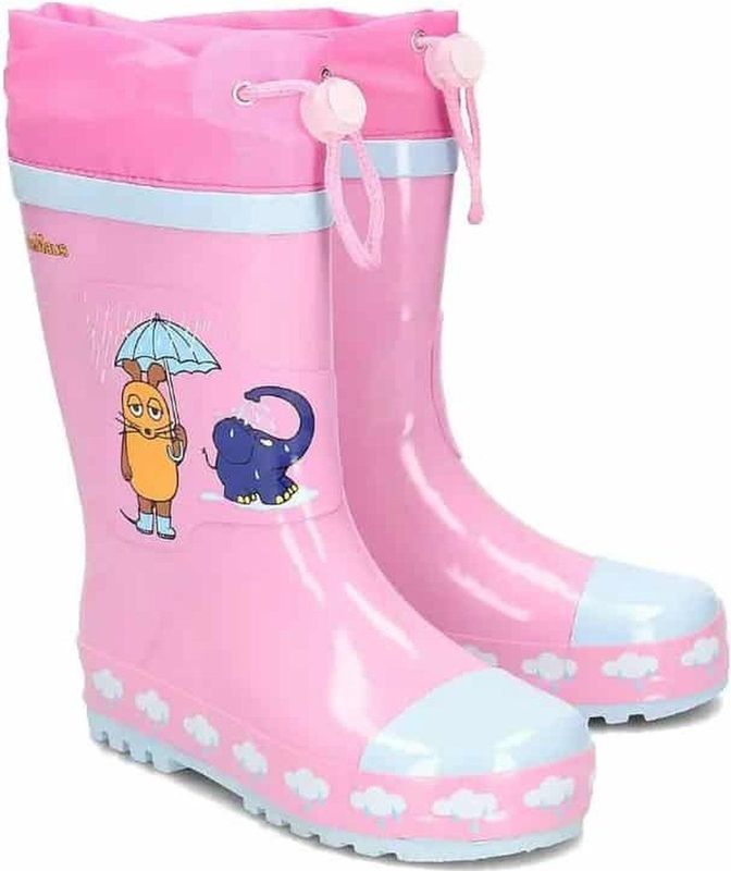 Playshoes - Regenlaarzen voor kinderen - Muis olifant - Roze