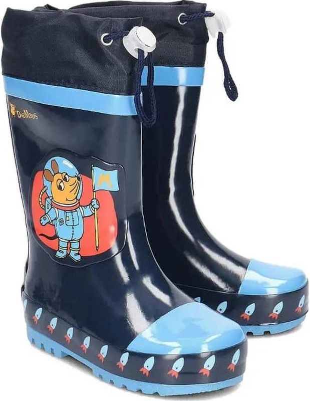 Playshoes - Regenlaarzen voor kinderen - Ruimte muis - Marineblauw