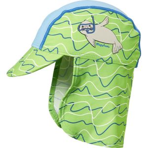 Playshoes - UV-zonnepet voor jongens en meisjes - blauw-groen zeehond - maat M (51CM)