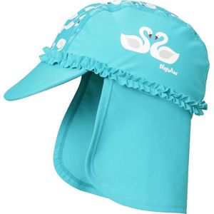 Playshoes - UV-zonnepet voor meisjes - lichtblauw zwanen - maat S (49CM)