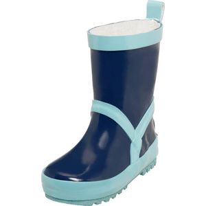 Playshoes - Regenlaarzen - Marineblauw/Lichtblauw - 100% Natuurrubber - Waterdicht