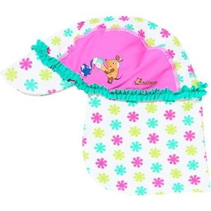 Playshoes DIE MAUS UV-bescherming muts de muis bloemen baby meisje, meerkleurig (wit/roze 586)