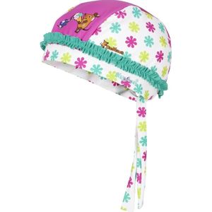 Playshoes Meisjes UV-bescherming hoofddoek de muis bloemen muts, meerkleurig (wit/roze 586), 55 cm