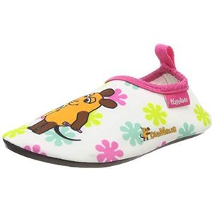 Playshoes, Badslippers aqua-schoenen De muis bloemen unisex kinderen, meerkleurig wit roze 586, 18,5/19 EU, meerkleurig wit roze 586