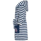 Playshoes - Fleecebadjas voor kinderen - Maritiem - Navy-blauw / wit