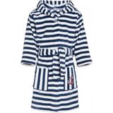 Playshoes - Fleecebadjas voor kinderen - Maritiem - Navy-blauw / wit