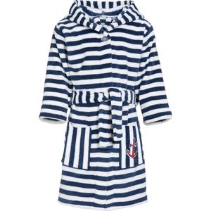 Playshoes - Fleecebadjas voor kinderen - Maritiem - Navy-blauw / wit