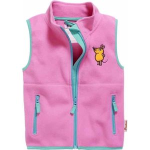 Playshoes Unisex kinderjas fleece vest de muis, 18 - Roze, 80 cm
