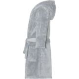 Playshoes - Fleece badjas met capuchon - Grijs - maat 98-104cm