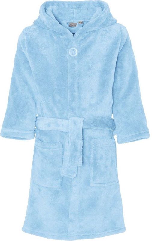 Playshoes - Fleece badjas met capuchon - Lichtblauw - maat 86-92cm