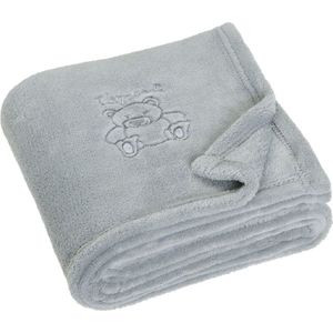 Playshoes - Fleece deken voor kinderen75x100cm - Beer - Grijs - maat 100x150cm