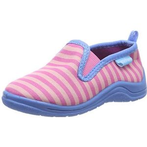 Playshoes Pantoffels Gestreept Junior Roze/blauw Maat 24/25