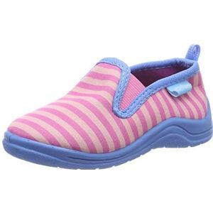 Playshoes Pantoffels met ringen, pantoffels voor jongens en meisjes, roze (roze/turquoise 792), 24/25 EU, Roze