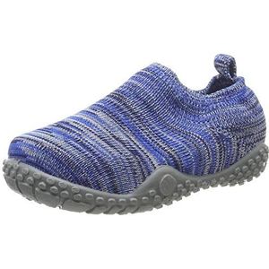 Playshoes - Gebreide Pantoffels - Blauw - Antislipzool - Uniseks Kinderen