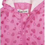 Playshoes Regenoverall voor meisjes, hartjes, allover regenbroek, roze (pink 18), 86 cm