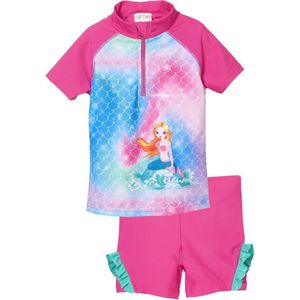 Playshoes Zwempak Zeemeermin Uv-werend Roze 2-delig Mt 74/80