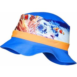 Playshoes UV-bescherming vissershoed onderwaterwereld zonnehoed jongens, Blauw