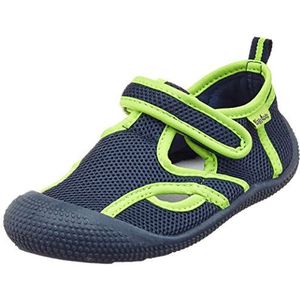 Playshoes - Waterschoenen - Marineblauw/Groen - Lichte Instapbadschoen - Anti-slip TPR Zool