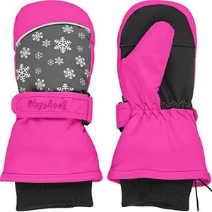 Playshoes - Wanten voor kinderen - Sneeuwvlokjes - Roze - maat 1 (15-16cm) 1-2 years