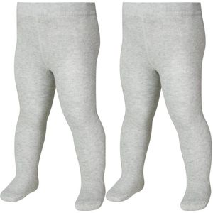 Playshoes Uniseks kinderpanty, grijs/melange dubbelpak, 62-68