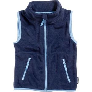 Playshoes Uniseks fleece vest voor kinderen, kleurrijk afgezet vest, Marine 11, 164 cm