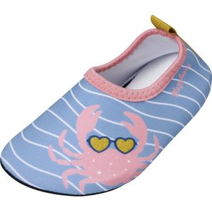 Playshoes Unisex kinderen badslippers aqua-schoenen golven, Blauw Roze Kreeft, 28/29 EU