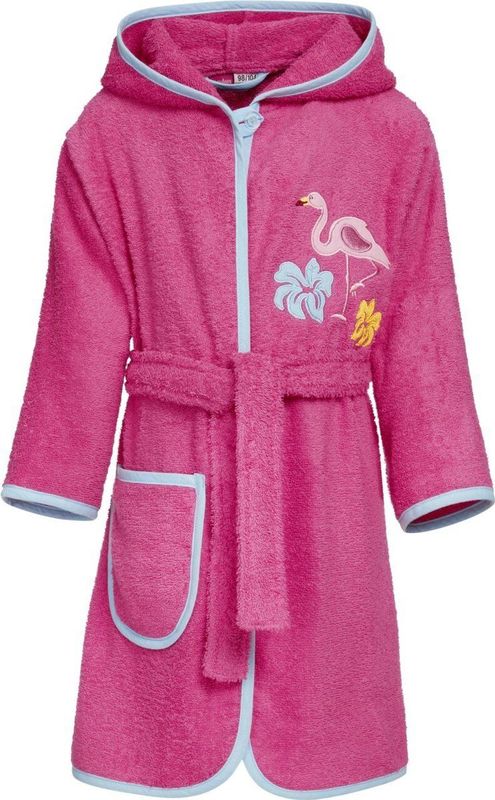 Playshoes - Badjas voor meisjes - Flamingo - Roze - maat 86-92cm