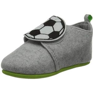 Playshoes Voetbalpantoffels voor jongens, grijs, 24 EU