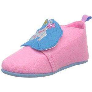 Playshoes Pantoffels Eenhoorn Meisjes Vilt/textiel Roze/blauw Mt 27
