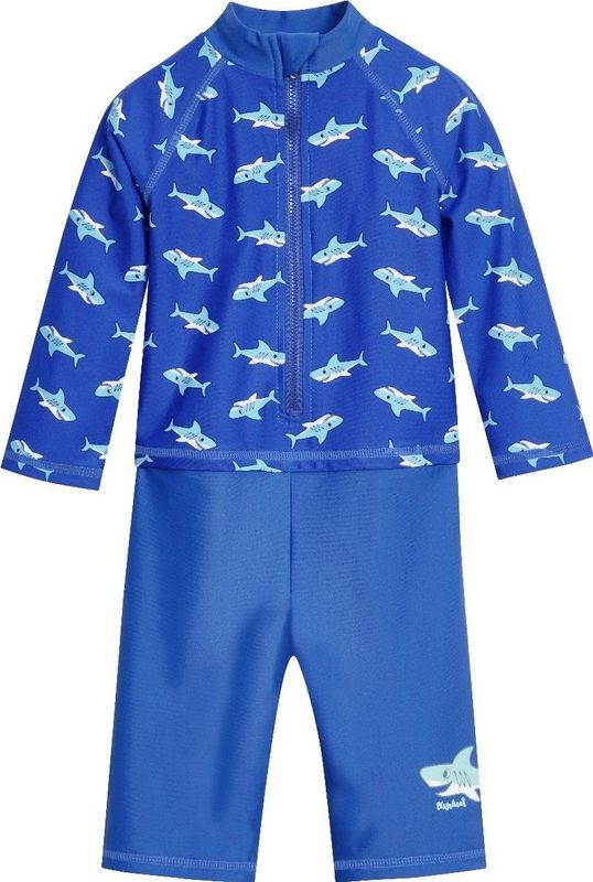 Playshoes - UV-zwempak voor jongens - longsleeve - Haaien - Blauw