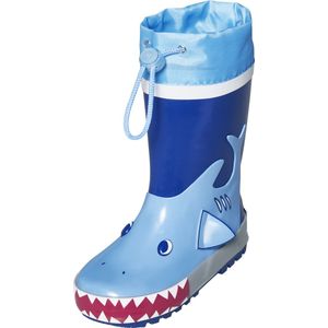 Playshoes Hai, regenlaarzen voor jongens, uniseks, kinderen, blauw, 20 EU, Blauw