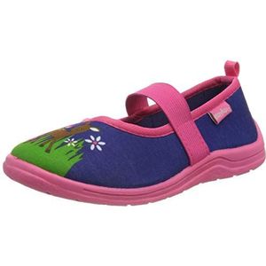 Playshoes - Cerf - Pantoffels - Marineblauw/Roze - Flexibele Antislipzool