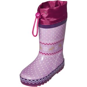 Playshoes Uniseks rubberlaarzen voor kinderen, gevoerde regenlaarzen, Paars Noors, 28 EU